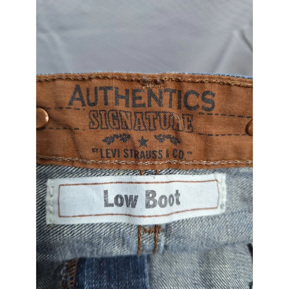 LEVI Strauss Signature Low Boot Jean Sz 40 Blue Copper Riveted Strength Western - Picture 4 of 7